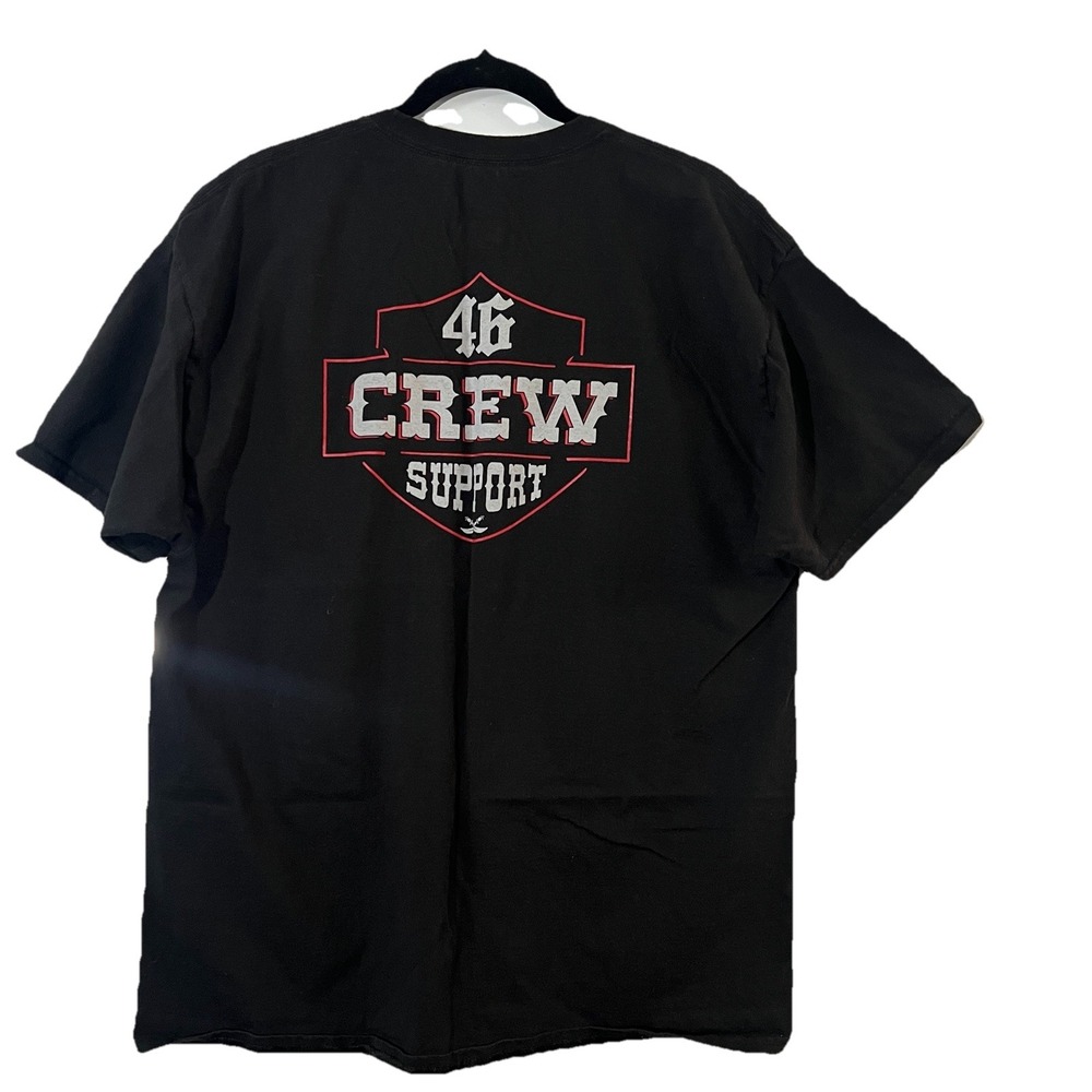 Men's‎ X large Black T-Shirt Support 46 Crew On It